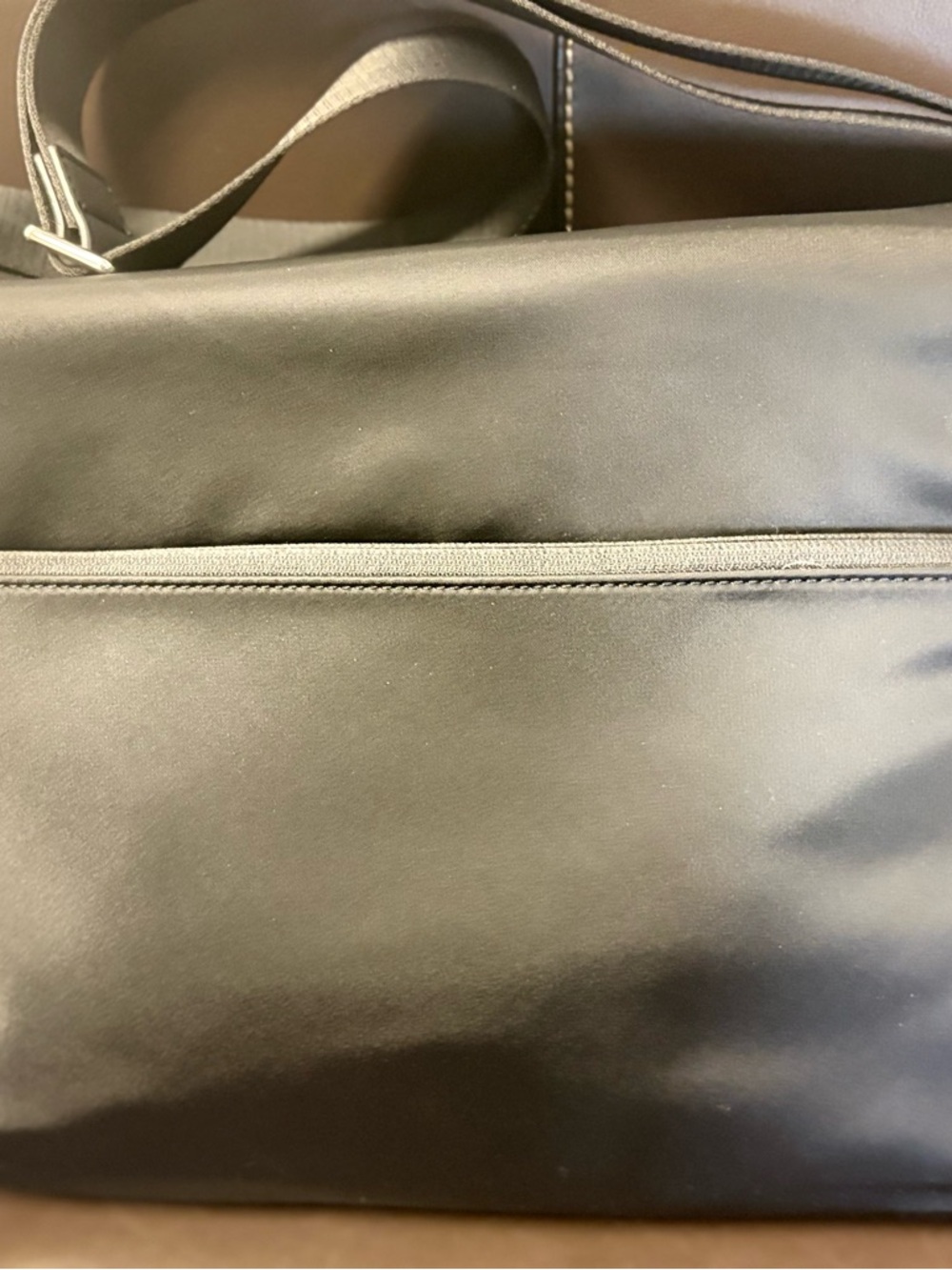 Michael Kors Black Malone Cargo Messenger Bag with Silver Hardware 14”x 3” x 11” - Picture 4 of 8